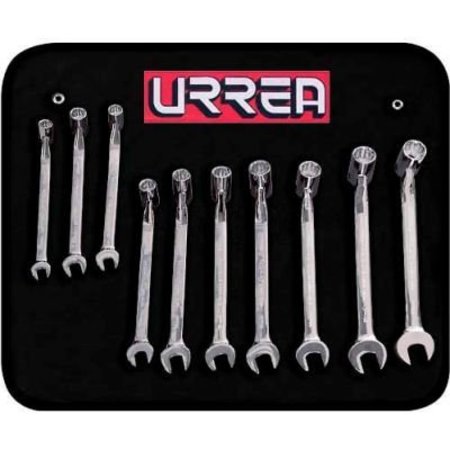 URREA Urrea Flex Combination Metric Wrench Set, 1270HMF, 10 mm - 19 mm, 10 Piece Set 1270HMF